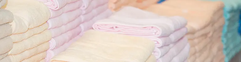 Piles of folded towels